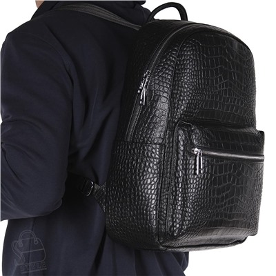 Рюкзак мужской кожаный 23130H black Heanbag