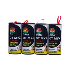 Лента от мух суперлипкая "Дэта", 4 шт