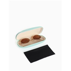 Футляр для очков на хлопушке, с цветочным принтом, размер 16×6×3 см, зелёный