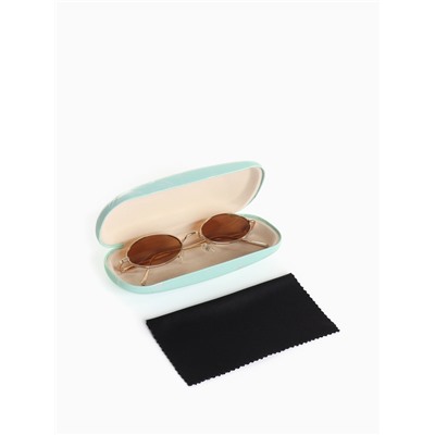 Футляр для очков на хлопушке, с цветочным принтом, размер 16×6×3 см, зелёный