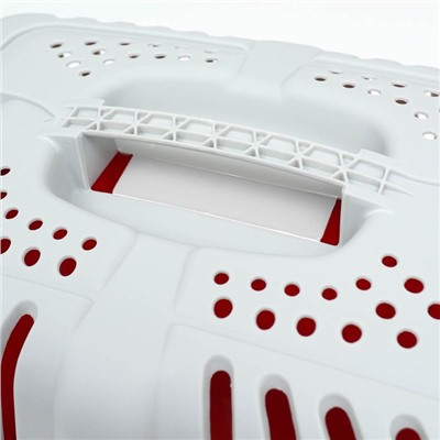 Переноска для животных, 47×30×35 см, вес до 9 кг, пластик, красная