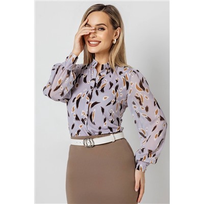 Блузка женская  1295/03/Серо-сиреневый