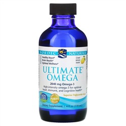 Nordic Naturals, Ultimate Omega, со вкусом лимона, 2840 мг, 119 мл (4 жидк. унции)