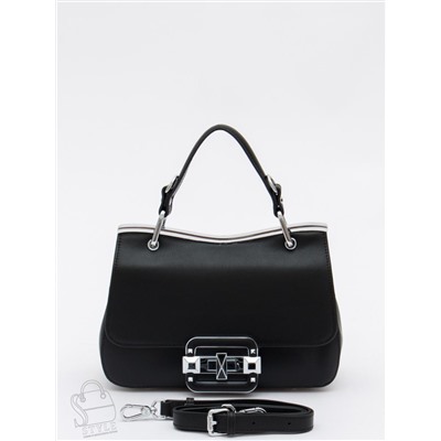 Сумка женская кожаная 6061Q black Polina&Eiterou  в Новосибирске