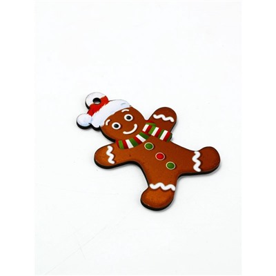 Подвеска новогодняя деревянная «Печенька», набор 10 шт.