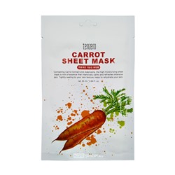 Тканевая маска с экстрактом моркови Carrot Sheet Mask Tenzero, Корея, 25 мл Акция