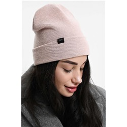 Шапка теплая в рубчик (Розовый)