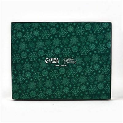 Коробка складная под 12 конфет новогодняя «С Новым годом», 14×18×3.5 см