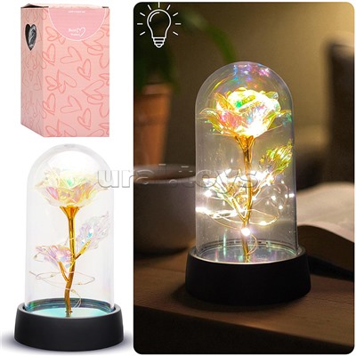 Светильник "Волшебный цветок" в коробке (желтый)