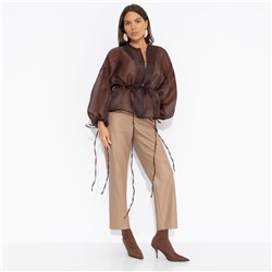 Жакет из полупрозрачной ткани, Вершина восхищения (коричневый)