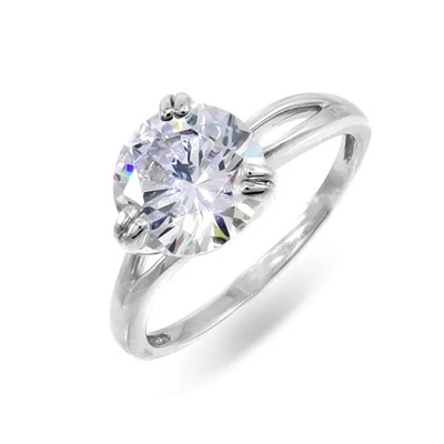 Кольцо из серебра куб.циркон., км020