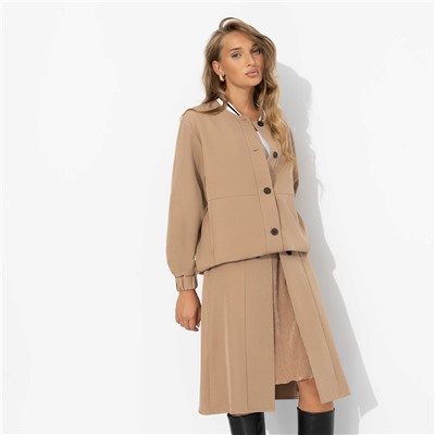 Бомбер на пуговицах, Любуйся мной (бежевый)