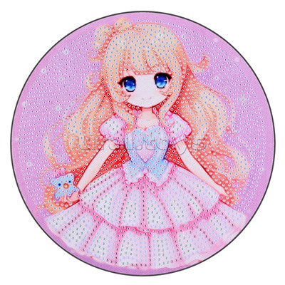 Мозаика алмазная "Девочка Анимэ" 20см