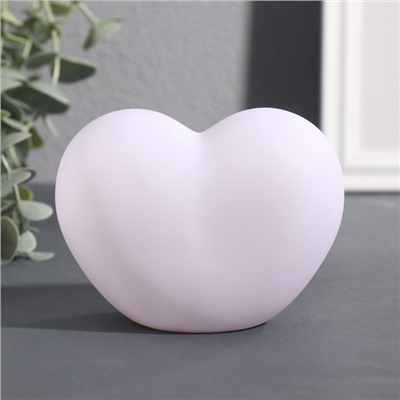 Фигурка светящаяся RISALUX «Сердце. Голуби», LED-ночник, 3хLR44, 8×11×7 см