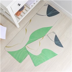 Коврики для дома SAVANNA «Минт», 2 шт., 40×120 см, 40×60 см