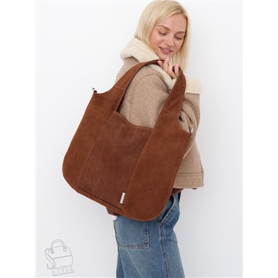 Сумка женская кожаная 91166MSS brown Velina Fabbiano-Safenta в Новосибирске