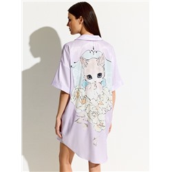 Omsa Рубашка OmD 0617D CATS Рубашка пижамная OVERSIZE (спущенный рукав 3/4)