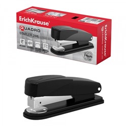 Степлер 24/6 на 25 листов черный металлический 4662 Quadro ErichKrause
