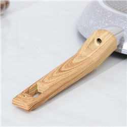 Сковорода Magistro Natural, d=26 см, кованый алюминий, ручка soft-touch, антипригарное покрытие, индукция, серая