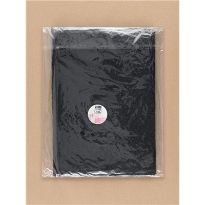 Кружевная эластичная ткань «Цветочное поле», 220 мм, 2.7±0.5 м, чёрная