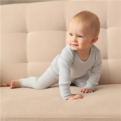 Комплект боди детских MINAKU: Basic Line BABY, рост 62-68 см, светло-серый, графит