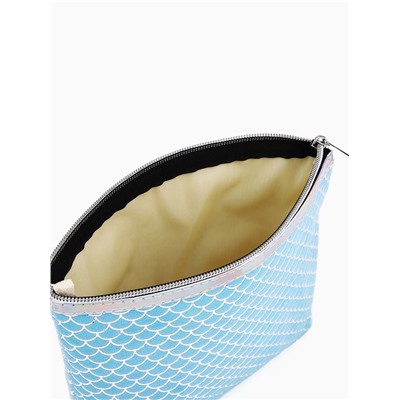 Набор простых косметичек 2 в 1, с ручкой, с принтом, голубой