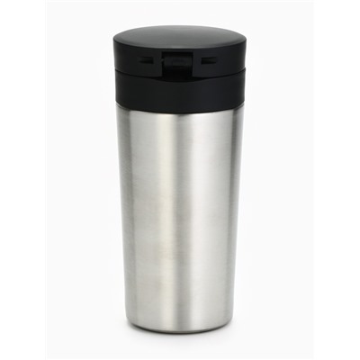 Термокружка новогодняя с кнопкой «Уют», 350 мл, серебристая