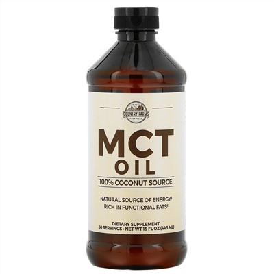 Country Farms, MCT Oil, 100% Coconut Source, 15 fl oz (443 ml)
