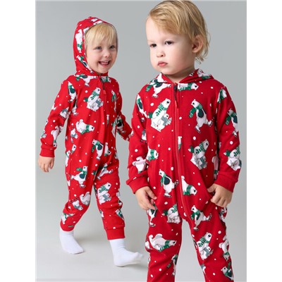 Пижама-комбинезон детская трикотажная для девочек