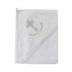 Пеленка крестильная махровая с капюшоном арт. КРМК