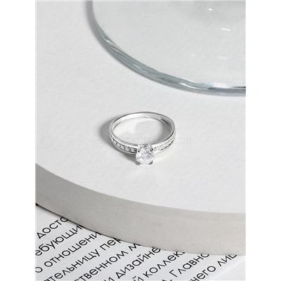 Кольцо из серебра с фианитами родированное 925 пробы К-2690-Р