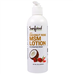 Sunfood, Кокосово-розовый MSM лосьон Джуббса, 8 жидких унций (236,6 мл)