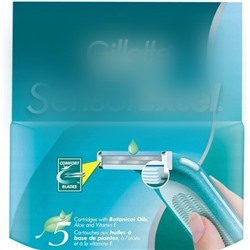 Кассеты для бритвы Dʤɪˈlett СЕНСОР ЭКСЕЛЬ for WOMEN (5 шт.) (Оригинал)