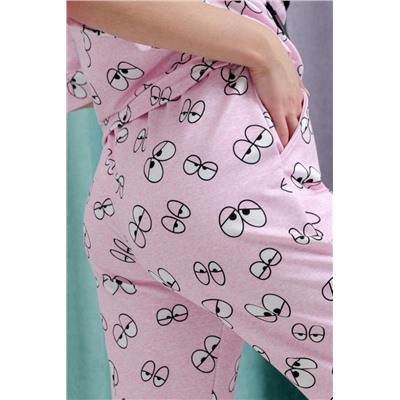 Костюм женский 8435 (Глаза на розовом)