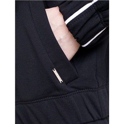 Свободный бомбер с лампасами на молнии из петельчатого футера двухнитки с эластаном