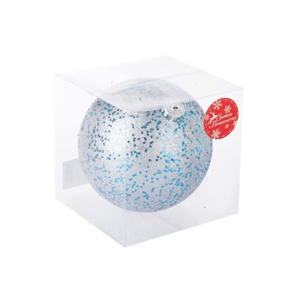 Ёлочный шар «Мега», d=15 см, гигант, серебристо-голубой