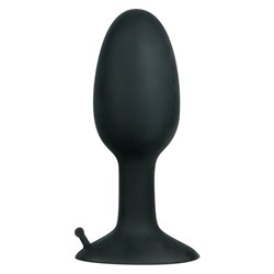 Полая анальная пробка с шариком Small Silicone Plug - 8 см.