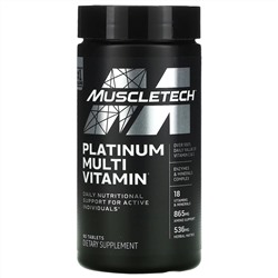 MuscleTech, Platinum Multivitamin, мультивитамины, 90 таблеток