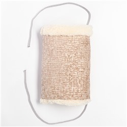 Подвесной меховой туннель для грызунов, 19×12×13 см, бежевый