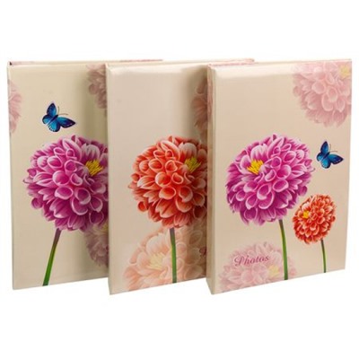 Фотоальбом 10х15 на 300 фотографий C-46300L (32508) Пионы с МЕМО PLATINUM