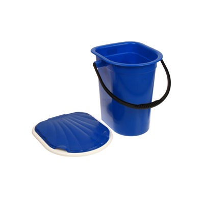 Ведро - туалет, h=38 см, 18 л, съёмный стульчак, синее