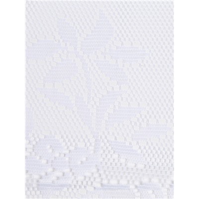 Тюль на кухню на шторной ленте, 265×165 см, белая