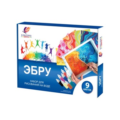 Набор для рисования на воде "Эбру" 9 цветов