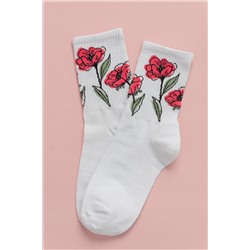Носки женские Маки (комплект 2 пары)