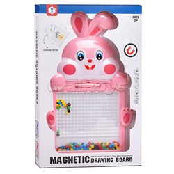 Доска для рисования "Зайчишка" в коробке (розовый)