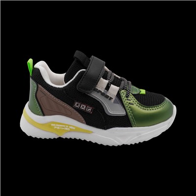 Кроссовки ТМ790-2-2 черно зеленые