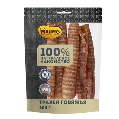 Лакомство «Мнямс» для собак, трахея говяжья, 600 г