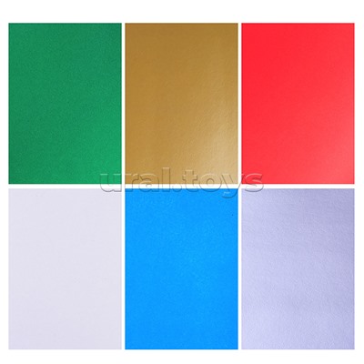 Картон цветной волшебный А4, 6цв. в ПЭТ "Волшебный лес"