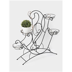 Подставка для цветов «Журавль», d=17 см, цвет чёрный