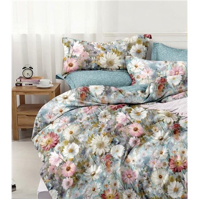 Постельное белье поплин эксклюзив на молнии - Цветочная симфония